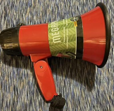 NEW - Megaphone, Microphone & Siren Modes, ''C'' Battery Operated, Foldable Handle