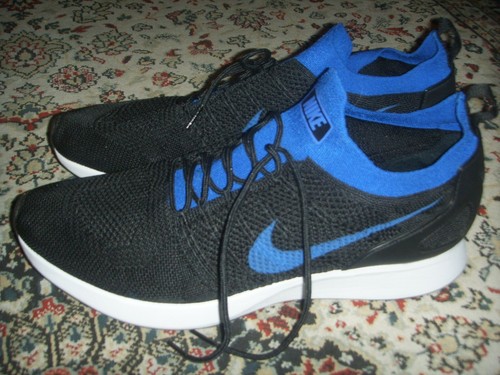 Nike 918264-013 Air Zoom Mariah Flyknit Racer Shoes Black Blue White Mens  13 | eBay