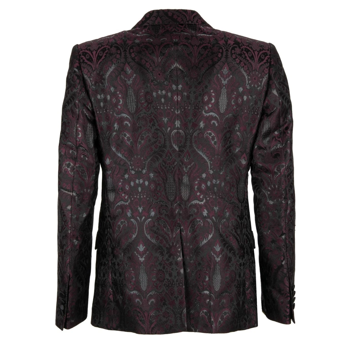 Dolce & Gabbana Sicilia Baroque Jacquard Blazer Lila Black 52 US 42 L
