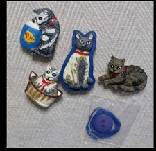 Vintage Cat Button Covers