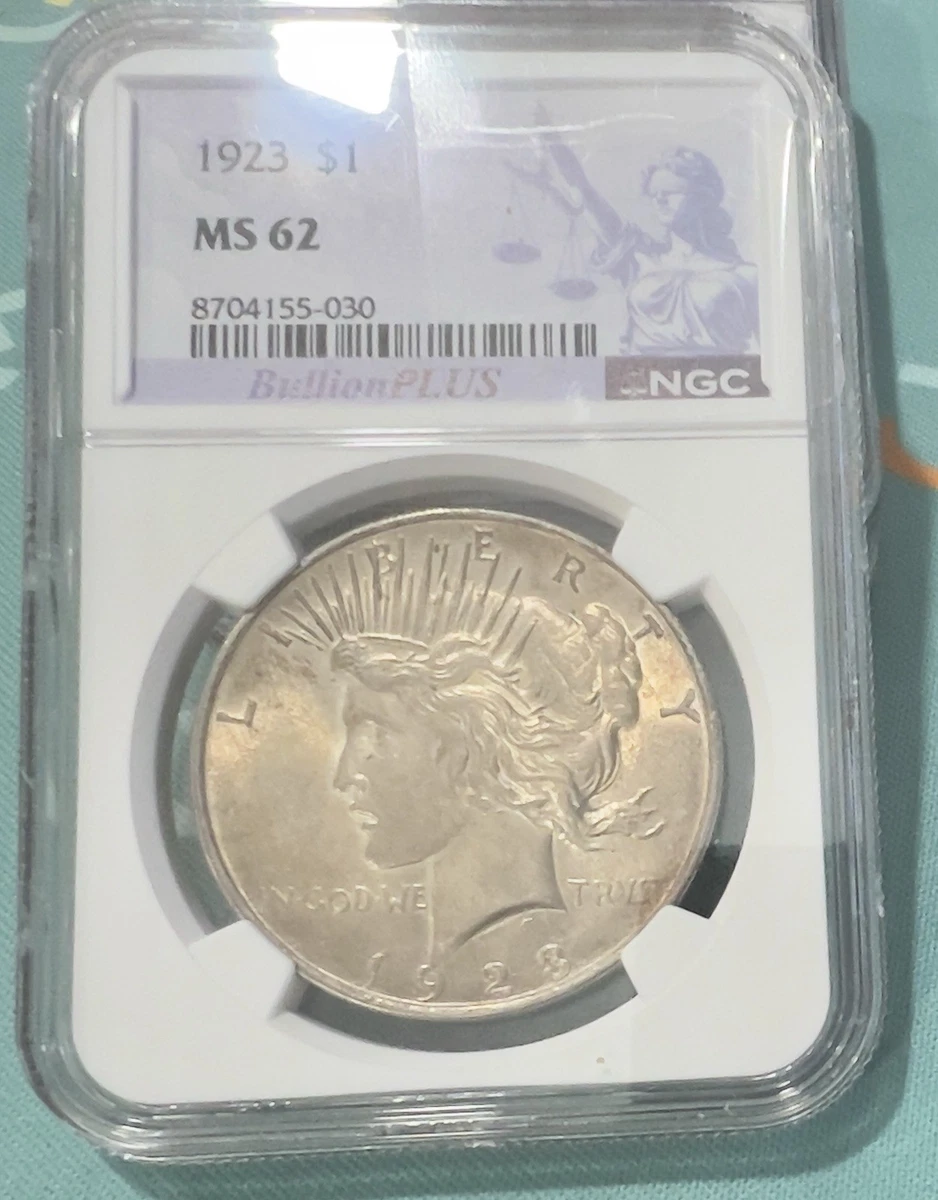 1923 Year Grade MS 62 Peace US Dollars (1921-1935) for sale | eBay