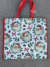 TJX Large Shopping Tote Bag - Lotta Santa Claus - Reusable EcoFriendly🎄