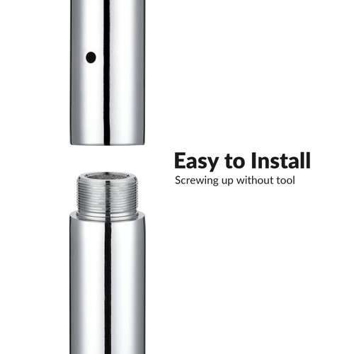 500mm Chrome Extension for 45mm Dance Pole Fitness Spinning Exercise Silver - Picture 4 of 9