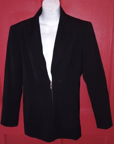Claude Montana, Cappotto giacca zip lana nero State of Claude Montana vintage anni 80 taglia 12 made in...