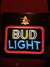 Vintage 1980s Bud Light Light-Up Bar Sign – KCS Industries Model 801-010 –...