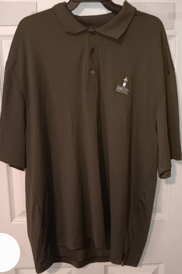 Oxford Golf XL Green Super Dry Coolmax Solid Polo Shirt Short Sleeve Logo