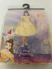 Disney Princess Belle Yellow Dress Costume New in Bag w Shoes - Size M 7/8