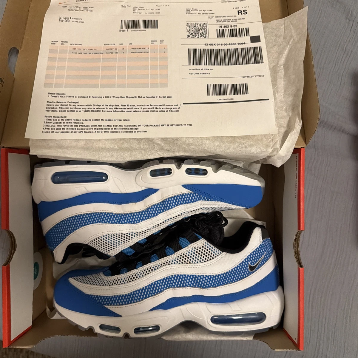 Preços baixos em Nike Air Max 95 Essential White Ice | eBay