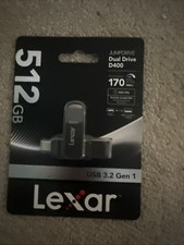 Lexar JumpDrive Dual Drive D400 512GB USB 3.2 Gen 1 Type-C Flash Drive