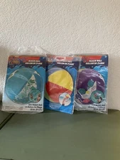 3 Splash-n-Swim Inflatable Beach Ball Sand Water Toy 20 In. Purple Pineapple 