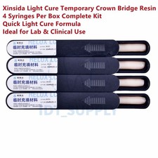 Xinsida Light Cure Temporary Crown Bridge Resin 4 Syringes Dental Lab Material