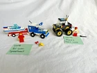 Lego Vintage 1980’s Vehicle Lot 6698 RV with Speedboat 6675 Road & Trail 4x4 Car