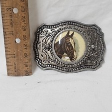 Vtg Western Belt Buckle Horse Head