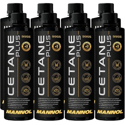 8x 450mL MANNOL 9955 CETANE PLUS DIESEL KRAFSTOFF ADDITIV DIESELZUSATZ REINIGER
