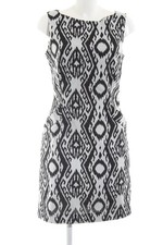 BITTE KAI RAND Midikleid Damen Kleid Gr. DE 38 weiß-schwarz Business-Look