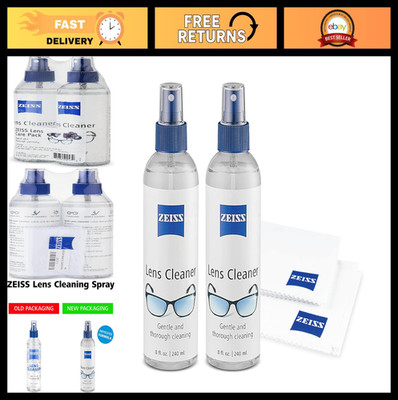 Streak-Free Lens Care Kit - 2x 8oz Spray & Microfiber Cloths for Eyeglasses