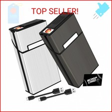 roygra Cigarette Case with Lighter 2 Pack , King Size 100s Magnetic Switch 20 C
