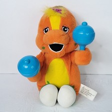 RARE Barney Riff Orange Plush Stuffed Talks Sings Maracas 2007 Jakks Works
