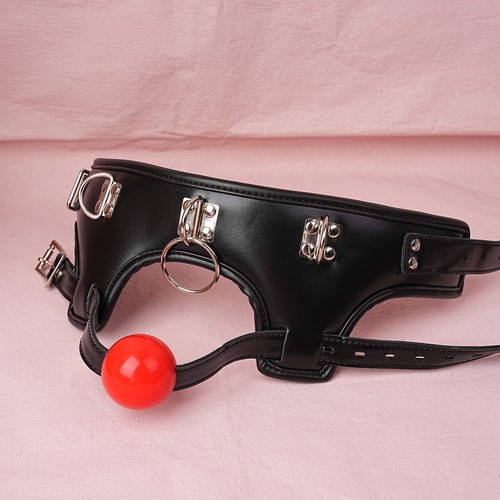 Bondage Open Mouth Gag with Collar Head Harness Slave Torture Restraints BDSM US - Picture 11 of 15