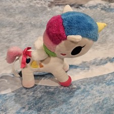 Tokidoki Unicorno Plush Rainbow Unicorn White Pink Blue Stuffed Animal 6"