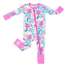 NWT - Birdie Bean Felicity Convertible Romper Bamboo Sleeper Preemie Baby Girl