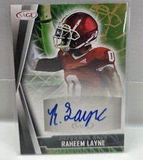 Raheem Layne 2022 SAGE Low Series Auto Black #A-RL Auto Indiana Univ / Chargers