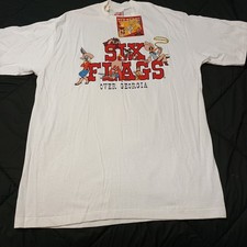 Vintage 1991 Six Flags Western Looney Tunes T-shirt WARNER BROS USA Made Size XL