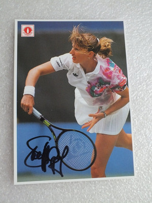 Autogrammkarte Steffi Graff in Postkarten-Format - Handsigniert