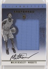 2016-17 Panini Preferred Silhouettes 50/99 Malik Beasley #12 Rookie Auto RC 00am