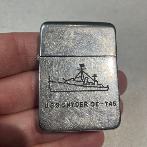 Vtg 40s WWII Era USS Snyder DE-745 Navy Lighter, made in USA by Berkeley Ind.