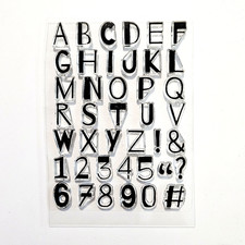 THICK  THIN ALPHABET Unbranded Clear Stamps Font Writing Letters Wonky um607