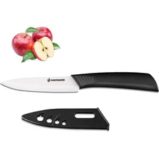 Paring Knife, Classic 4 inch Ceramic Paring Knife with Sheath Cover, Fruit an...