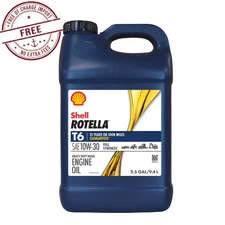 Shell Rotella T6 Full Synthetic 10W-30 Diesel Engine Oil 2.5 Gallon Ship From US