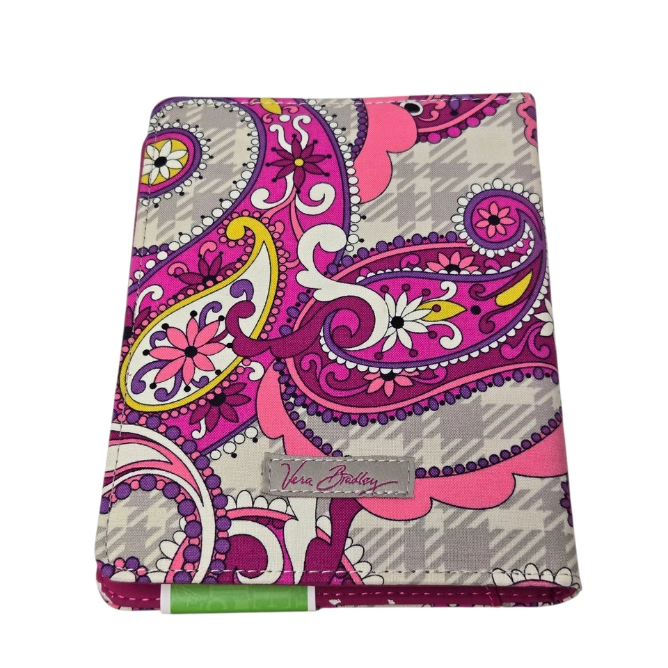 Vera Bradley EReader Sleeve Multi-Color Paisley Meets Plaid Pattern Retired NWT - Image 2 of 4