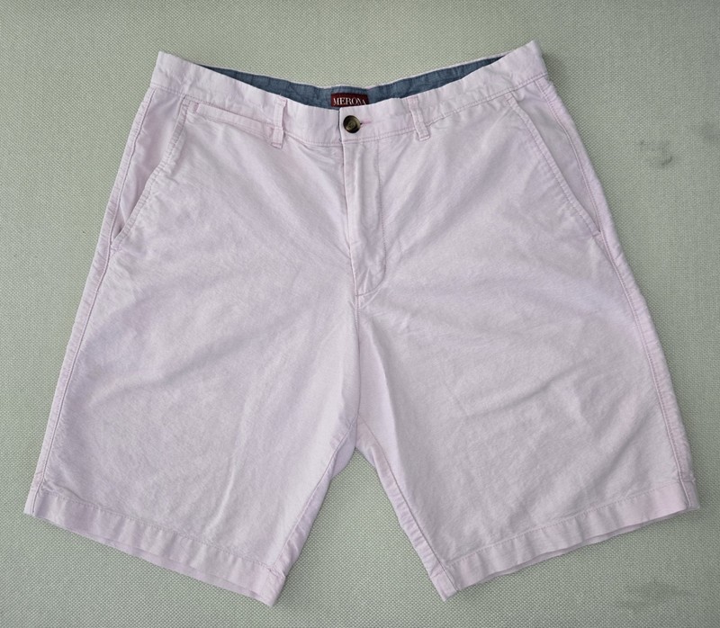 Merona Men's Pink Shorts Size 33 Cottom Flat Front Classic Preppy