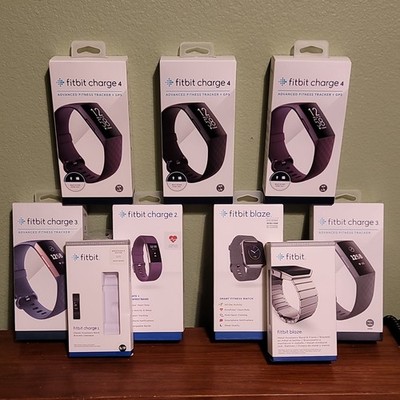 Fitbit Blaze, Charge 2/3/4  EMPTY BOXES with inserts, Chargers, Multicolor Bands