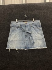 Polo Ralph Lauren Denim Mini Skirt Women s 34 Waist Light Wash Belted