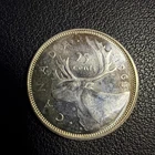 1965 Canada 25 Cents Quarter, .800 Silver Coin KA131