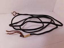 Used Original A/E 2 Conductor Black Cloth Receiver Cord Good Condition 64" Long