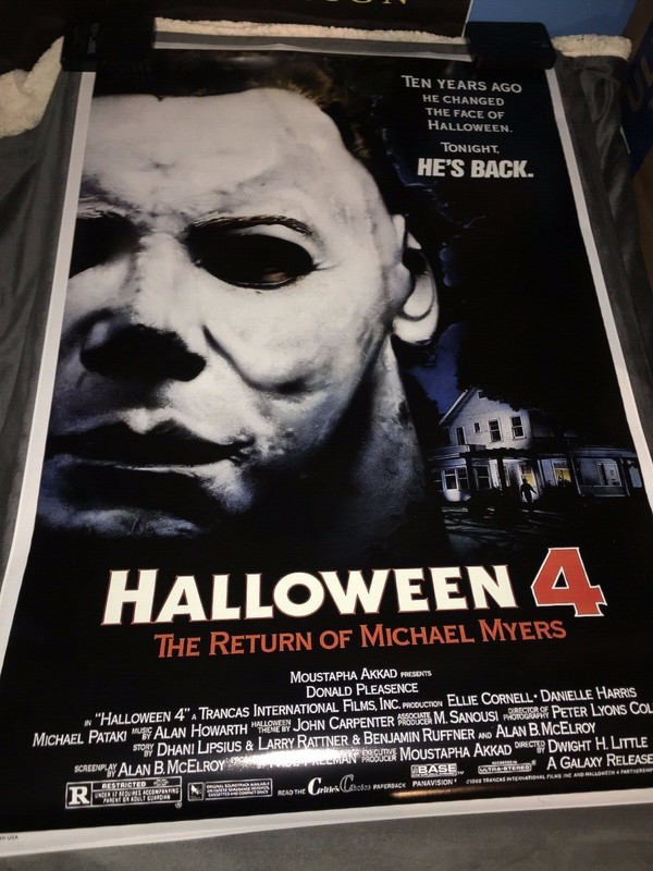 HALLOWEEN 4 Movie POSTER 24x36 1988 Michael Myers Slasher Freddy Jason