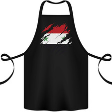 Torn Syria Flag Syrian Day Football Cotton Apron 100% Organic