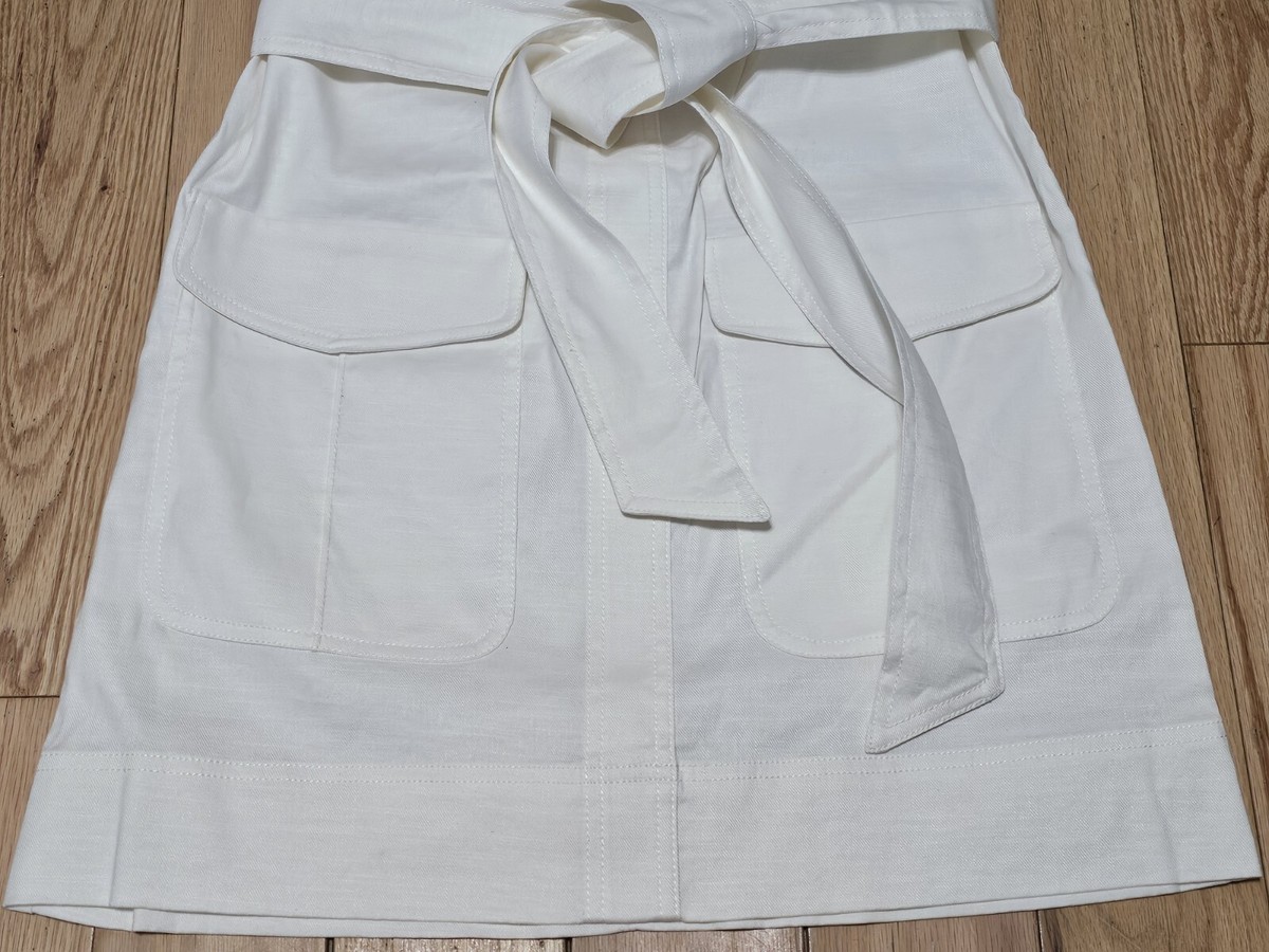 kate spade white shirt dress Kate Spade Griffin Satin Crepe Bow Shirtdress