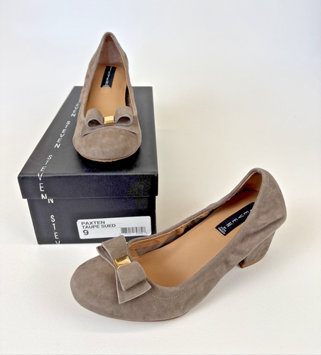 Scarpe donna Steven by Steve Madden Paxten taupe scamosciate tacco taglia 9 nuove con scatola - Foto 1 di 10