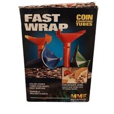 Fast Wrap Color Coded Coin Counting Tubes MMF Industries Penny Nickel Quarter