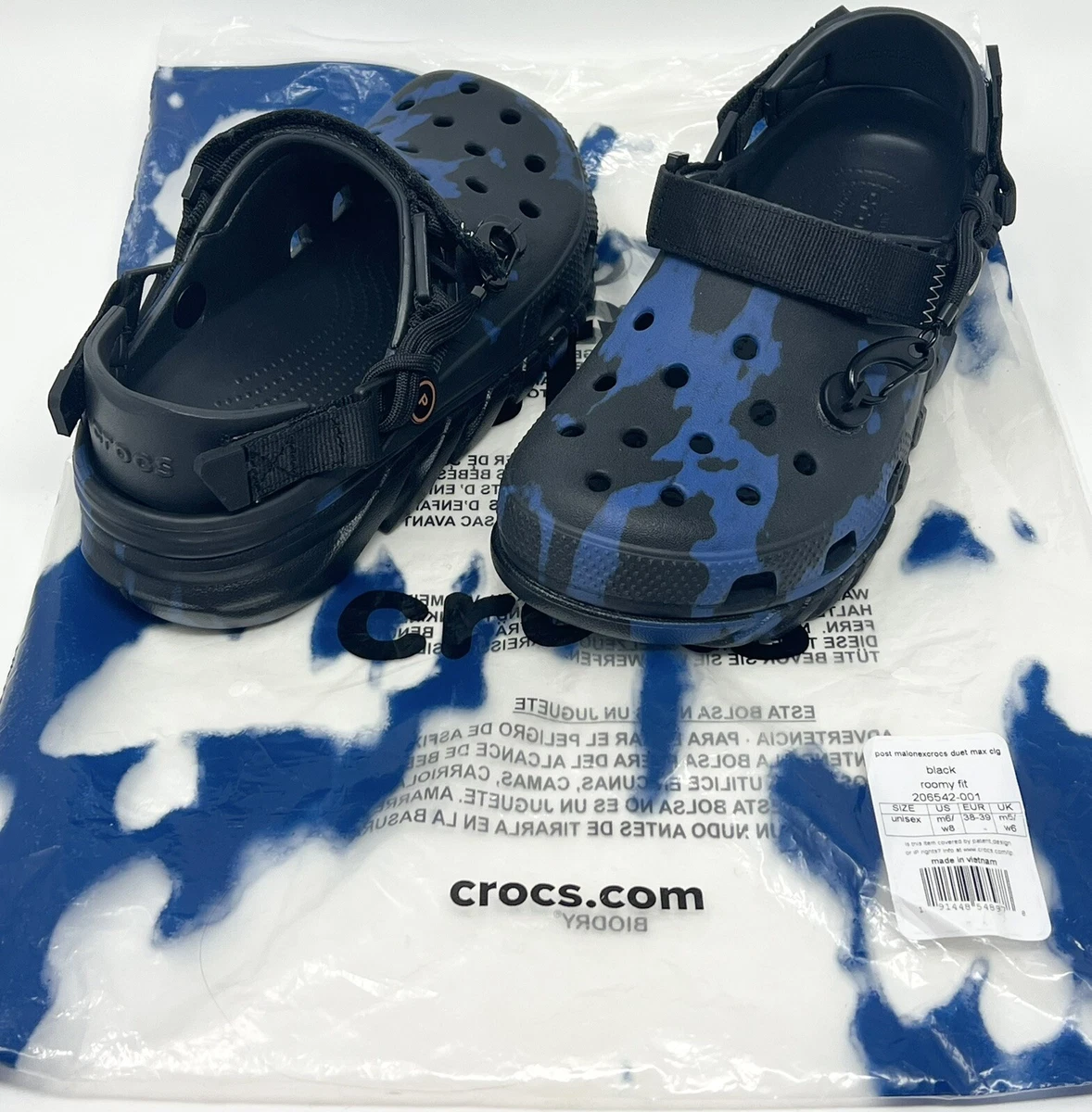 Post malone crocs size 8 deals