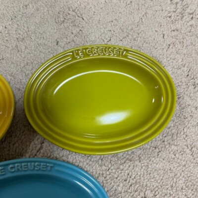LE CREUSET Mini Oval Plate Set of 5 Cool Palette Stoneware 5.3x3