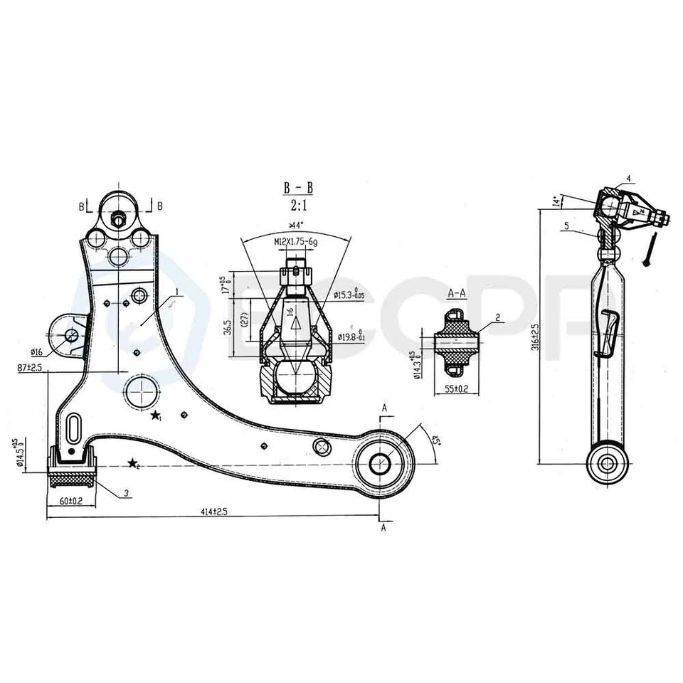 2x Front Lower Control Arms Ball Joints For Chevy Impala Monte Carlo Buick Regal - Image 2 of 4