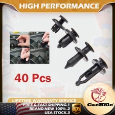 40PCS 8mm 9mm 10mm Plastic Push Pin Fastener Retainer Bumper Fender Trim Clips