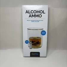 BarMe Alcohol Ammo 6 Bullet-Shaped Stainless Steel Drink Chillers