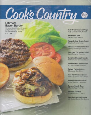 Cook's Country Ultimate Bacon Burger, Grill Fried Chicken Wings, Pork Fried Rice